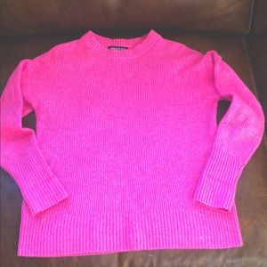 Pink Sweater. Brand name is “Something Navy”